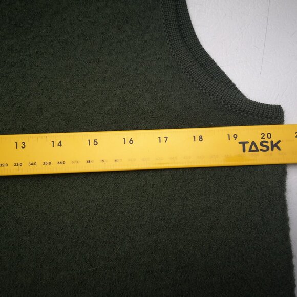 Jessica Sport Ladies Size Medium Vintage Made in Hong Kong Green Wool Vest - Picture 6 of 7